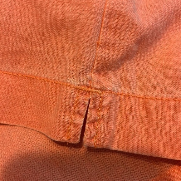 APT. 9 Linen shorts, Orange colored, 4 pockets Has slits on sides,  size 4 - Picture 9 of 9